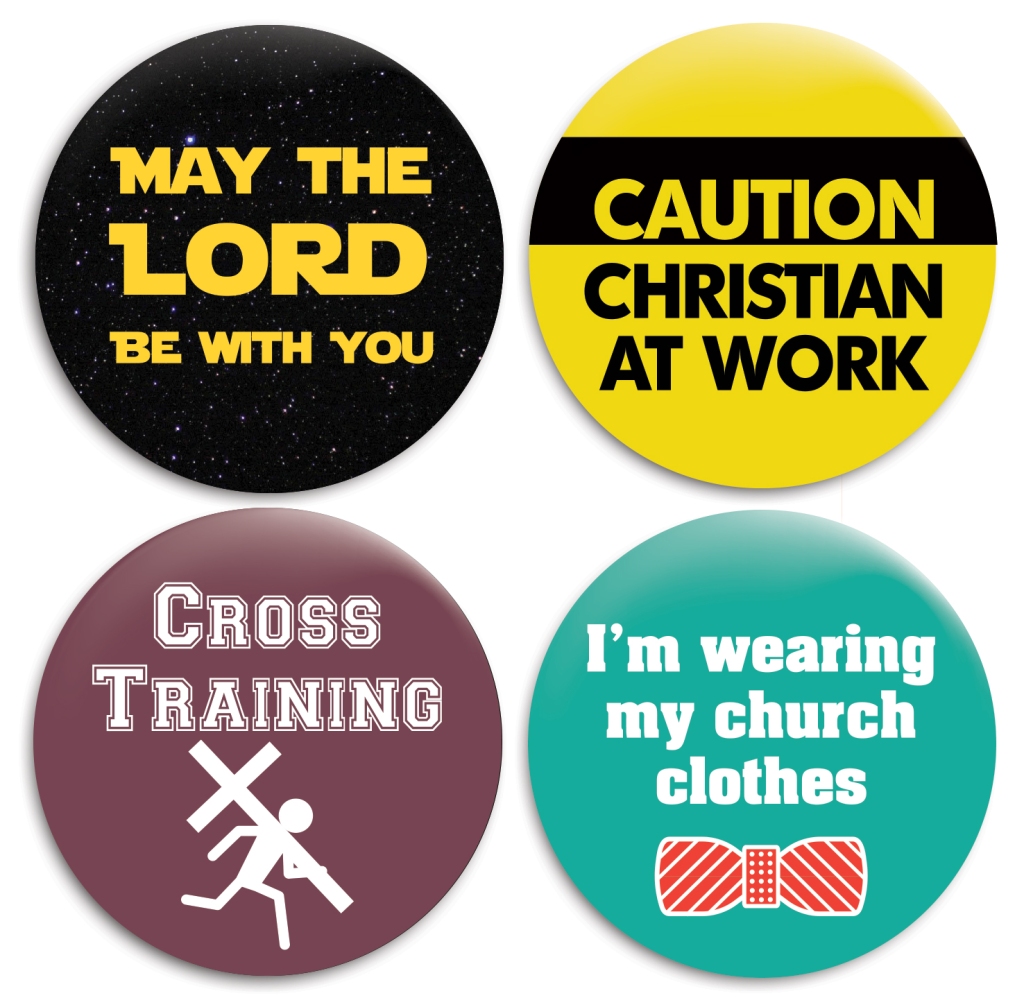 funny christian buttons now available to spread the ‘good news’
